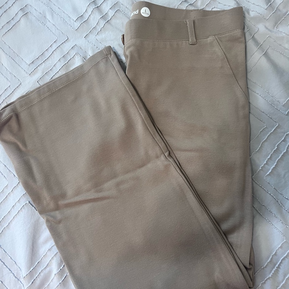 Betabrand Classic Dress Yoga Pant / Bootcut (Tan)
